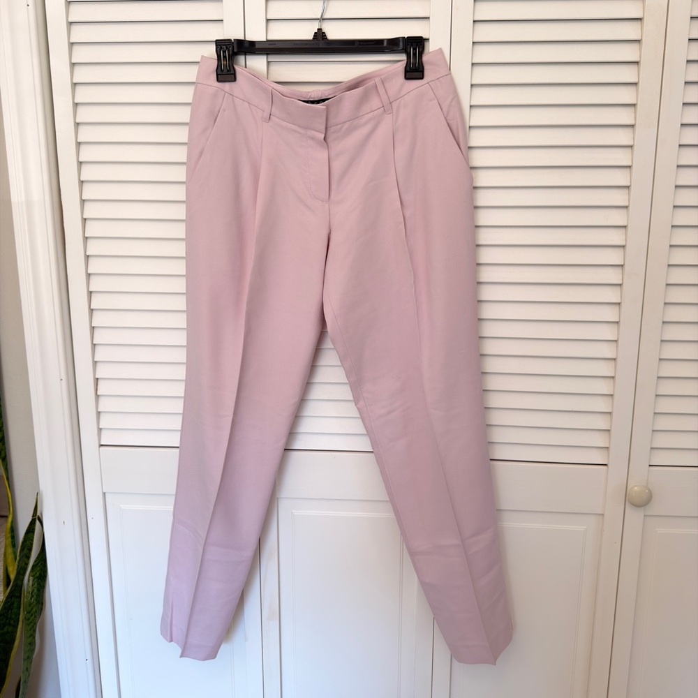 Theory Lilac Straight-Leg Dress Trousers